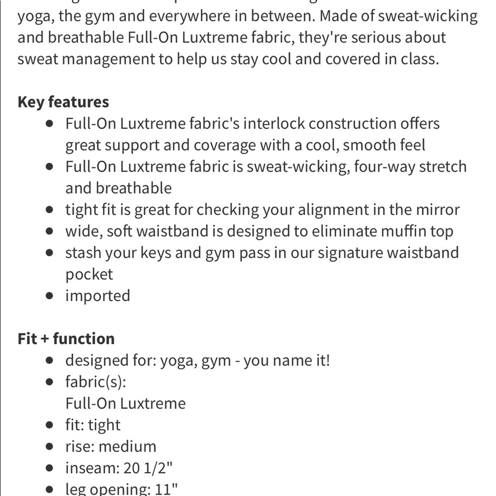 Lululemon Leggings - Picture 4 of 5